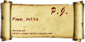 Papp Jella névjegykártya